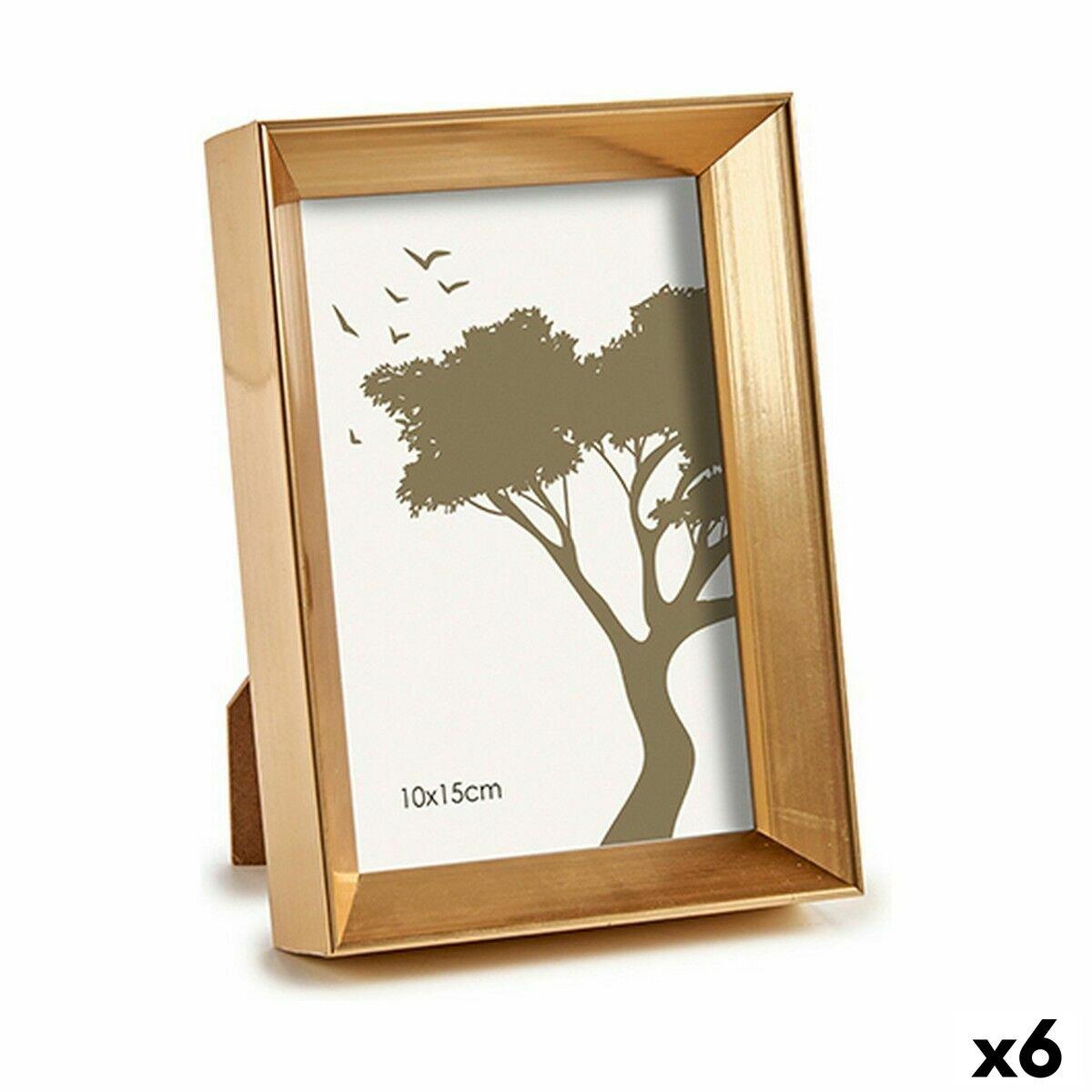 Marco de Fotos Gift Decor Dorado Vidrio Plástico (6 Unidades)