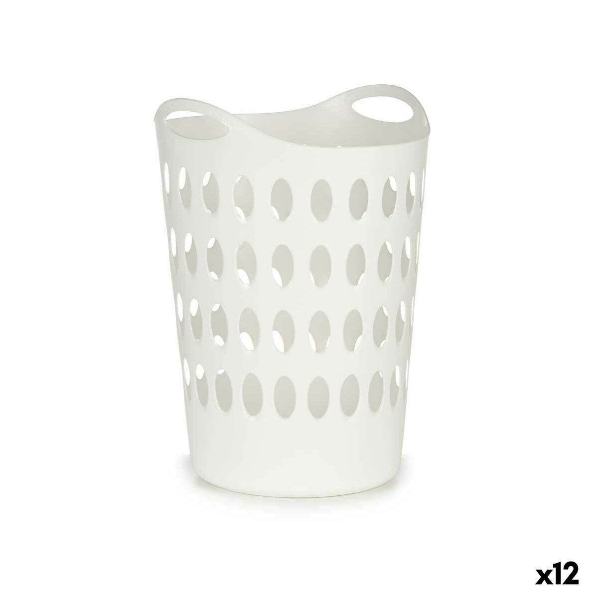 Cesto para la Ropa Kipit Blanco Plástico 50 L 44 x 56 x 41 cm 44 x 56,5 x 42 cm (12 Unidades)