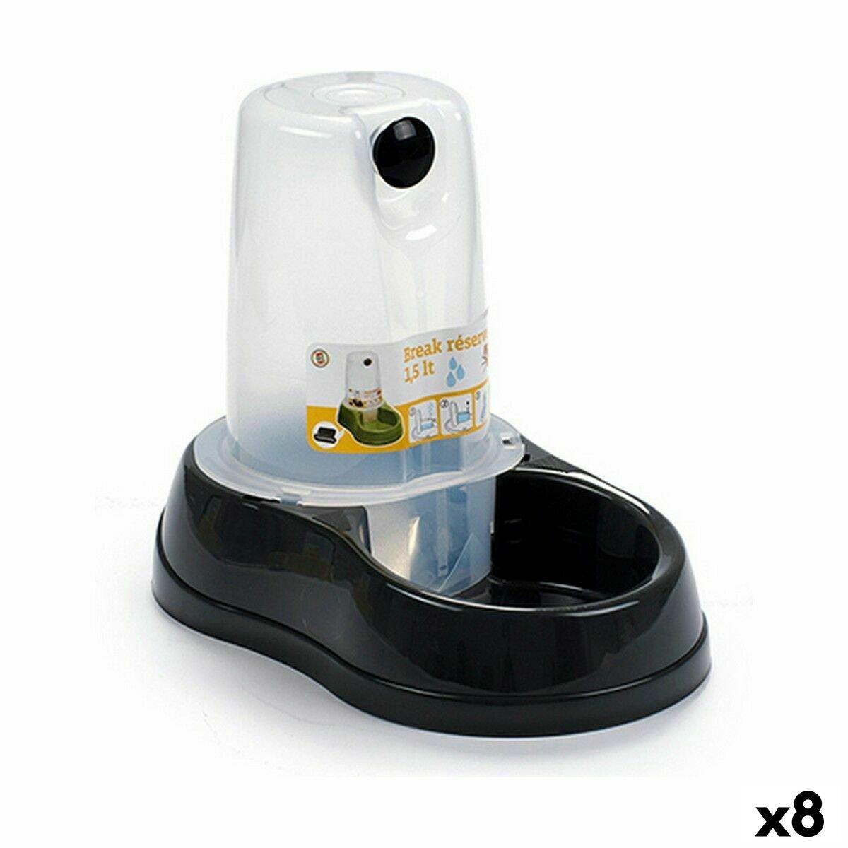 Bebedero Stefanplast Antracita Translúcido Plástico 1,5 L (8 Unidades)