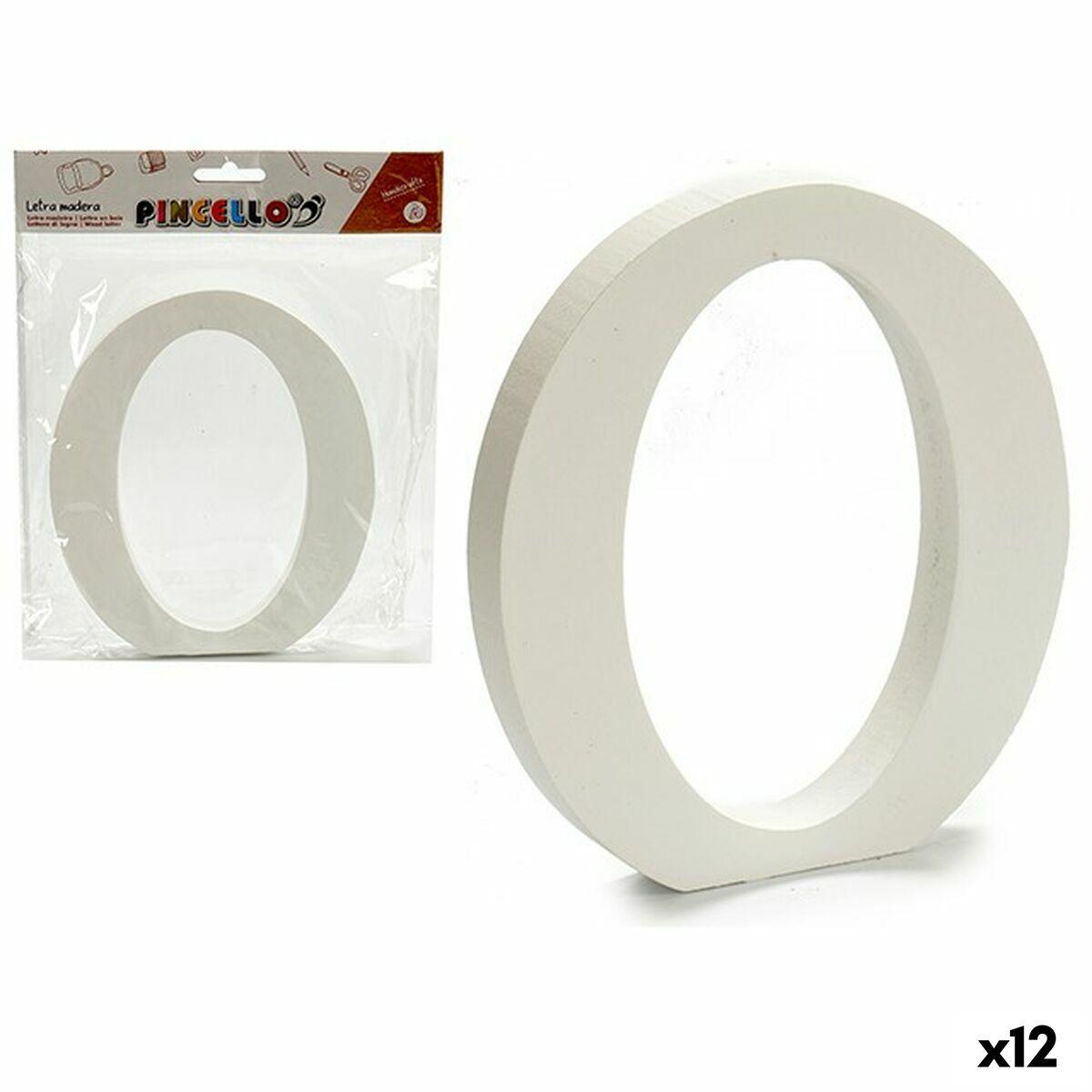 Letra Pincello O Blanco Madera 1,8 x 21 x 17 cm (12 Unidades)