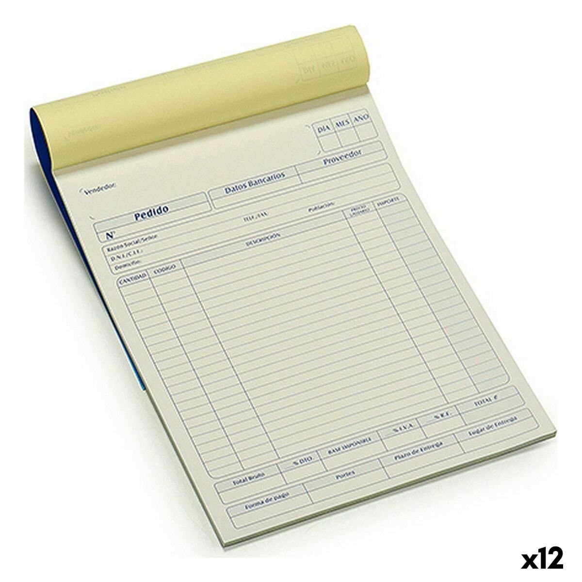 Talonario de Pedidos Pincello 21 x 0,5 x 28,5 cm (12 Unidades)