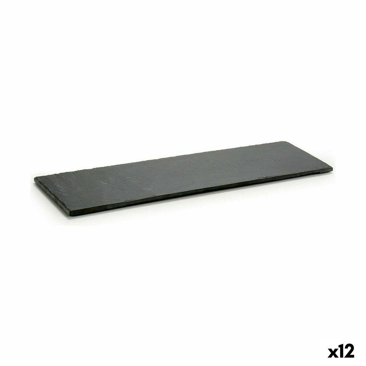 Bandeja de Aperitivos Kinvara Negro 50 x 0,5 x 15 cm 15 x 0,5 x 50 cm (12 Unidades)