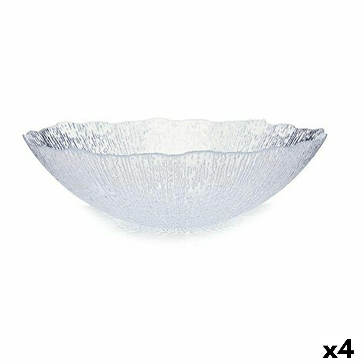 Ensaladera Vivalto Rio Transparente Cristal 30,5 x 8,6 x 30,5 cm (4 Unidades)