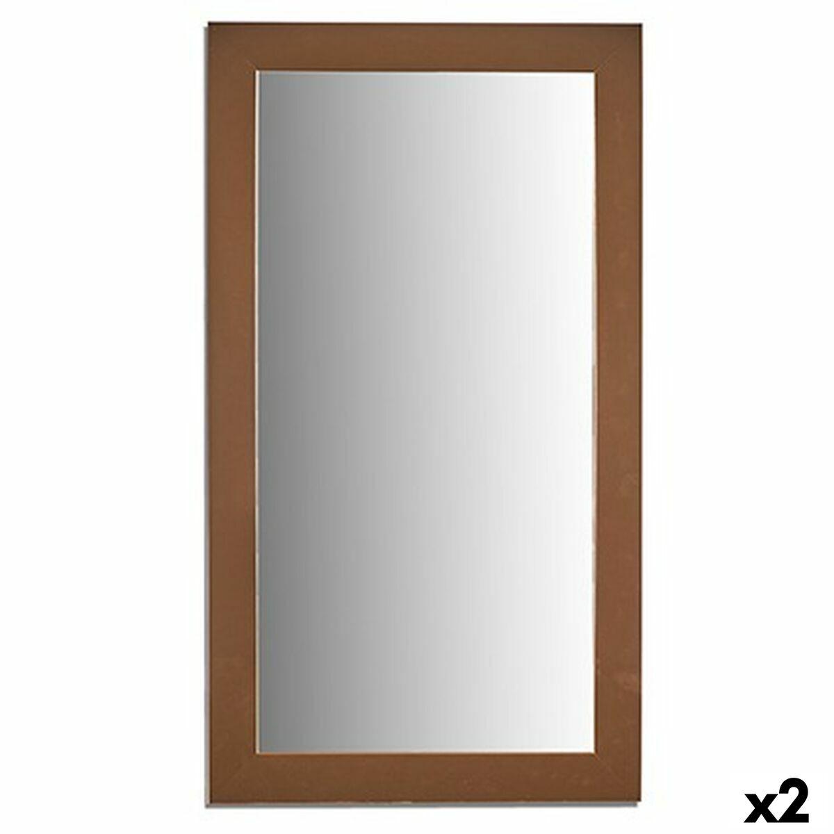 Espejo de pared Gift Decor Dorado 64,3 x 84,5 x 1,5 cm Rectangular (2 Unidades)