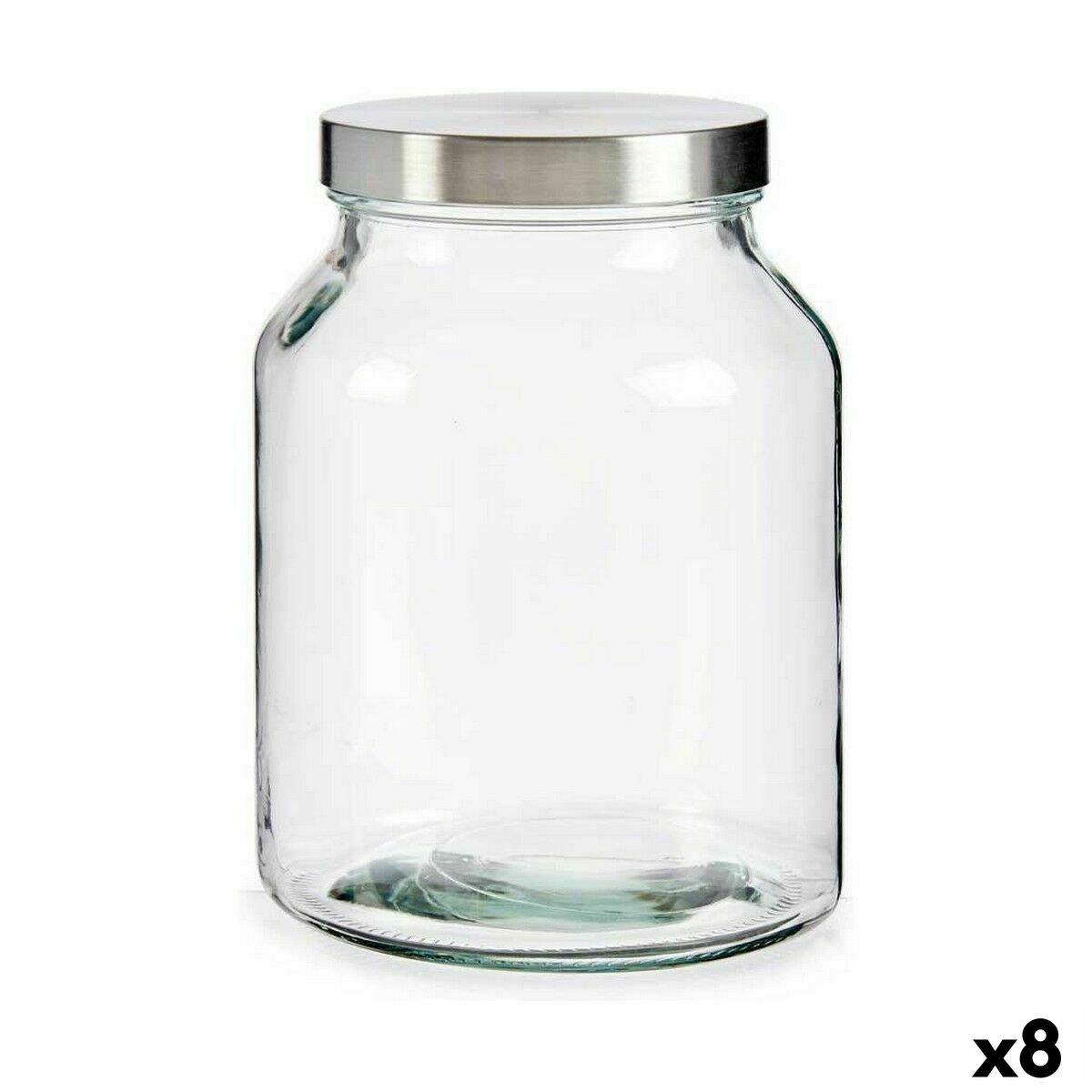 Tarro Vivalto Transparente Plateado Plata 3 L (8 Unidades)