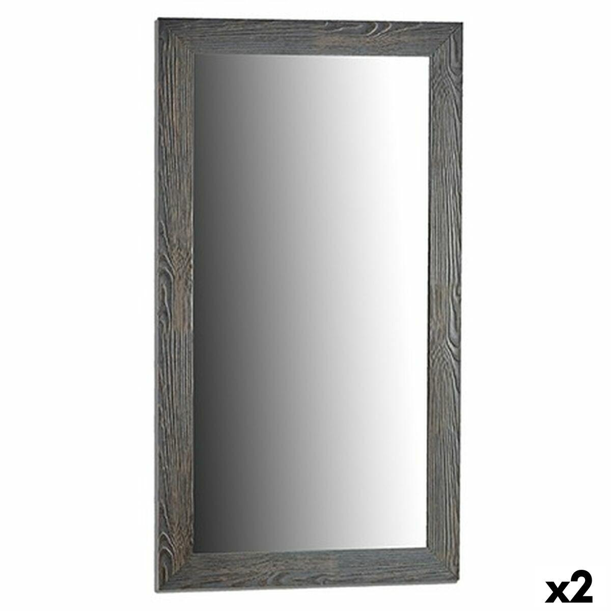 Espejo de pared Gift Decor Gris 75,5 x 135,5 x 1,5 cm Rectangular (2 Unidades)