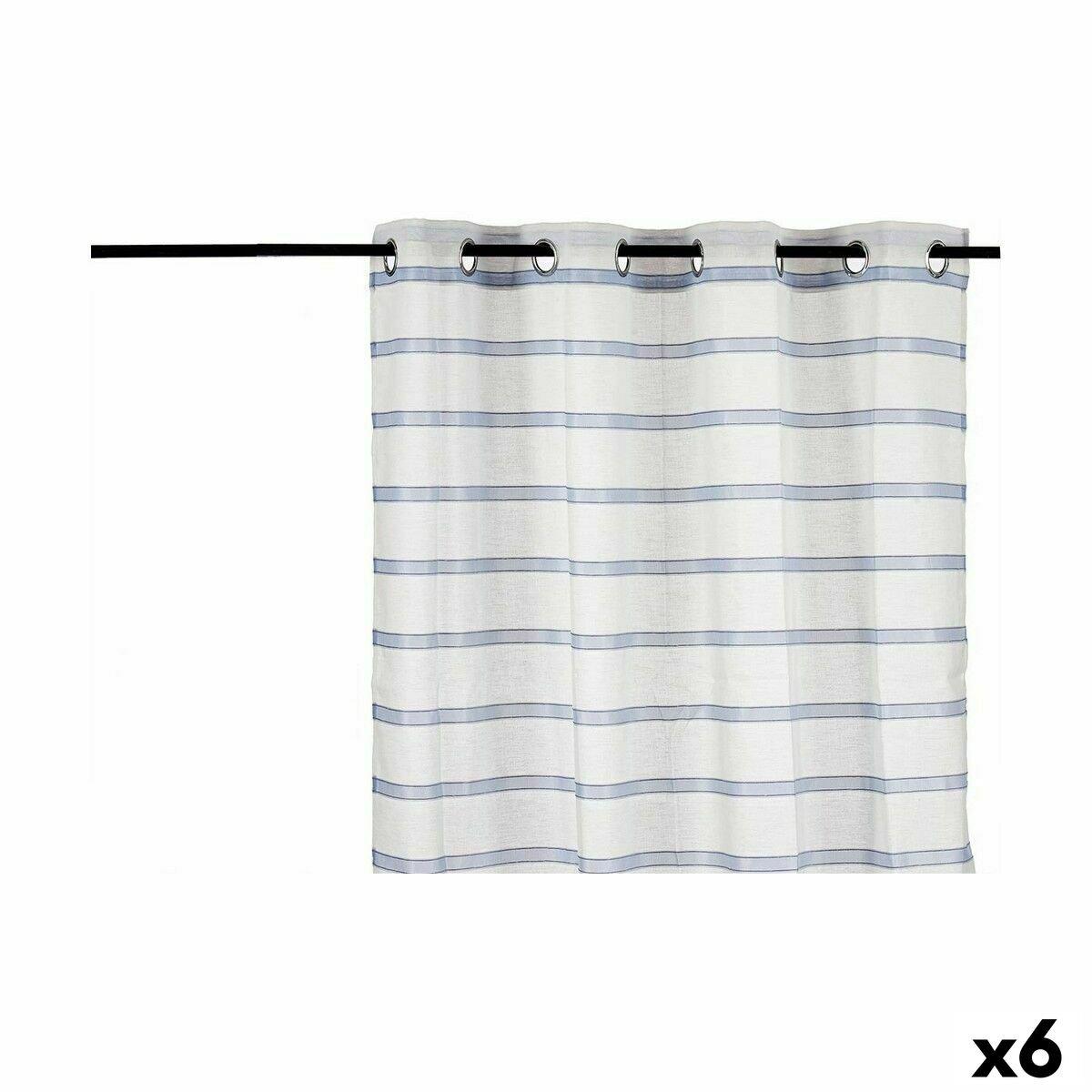 Cortina Gift Decor Azul 140 x 0,1 x 260 cm Rayas (6 Unidades)