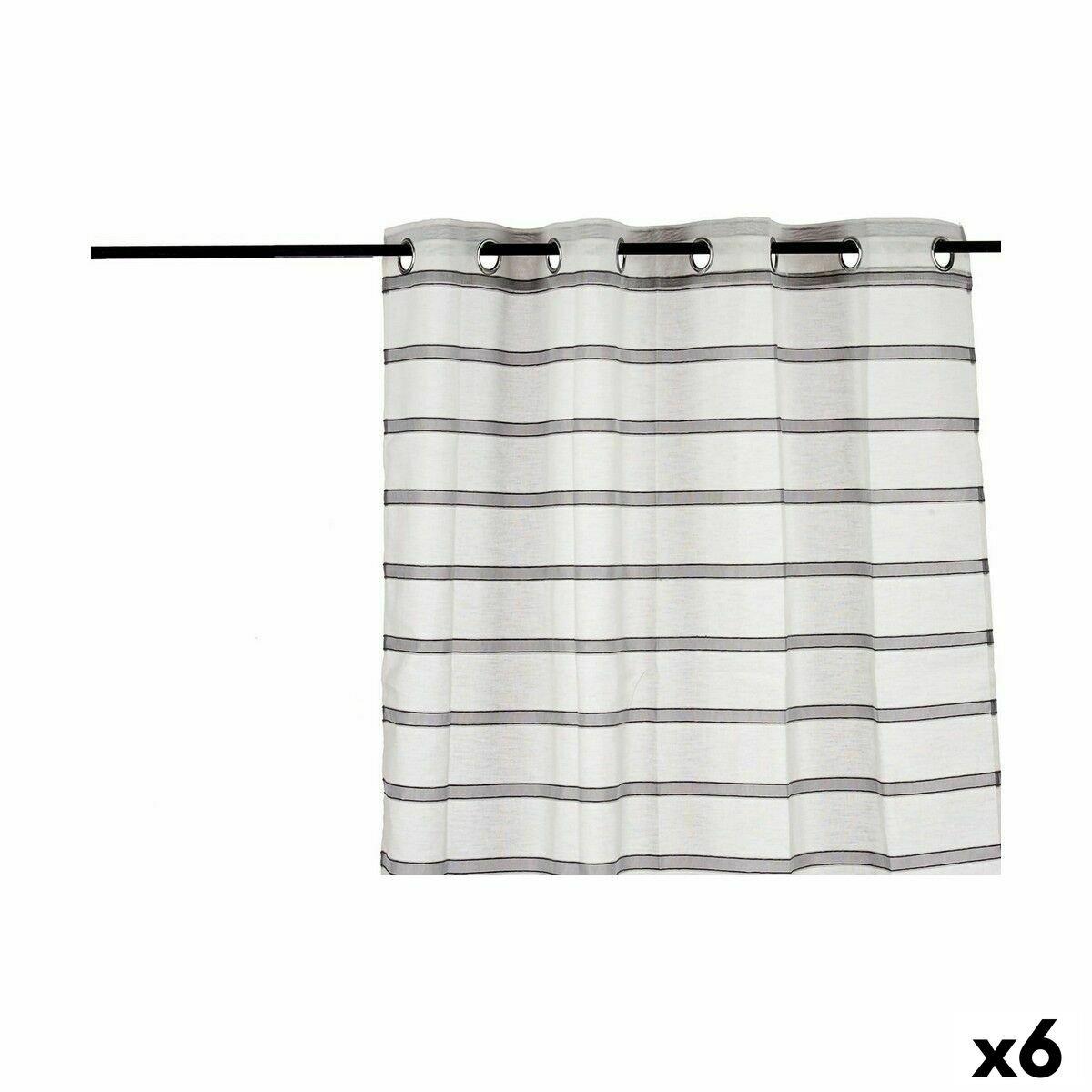 Cortina Gift Decor Gris 140 x 0,1 x 260 cm Rayas (6 Unidades)