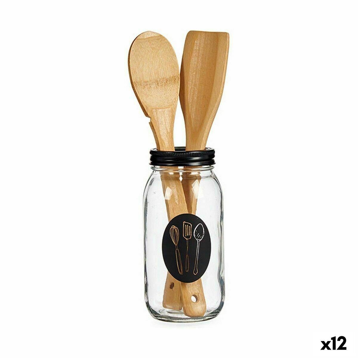 Tarro Vivalto Transparente 840 ml Paleta de Cocina (12 Unidades)