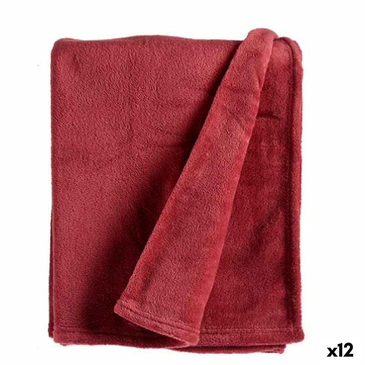 Manta Gift Decor Rosa oscuro 125 x 0,5 x 150 cm (12 Unidades)