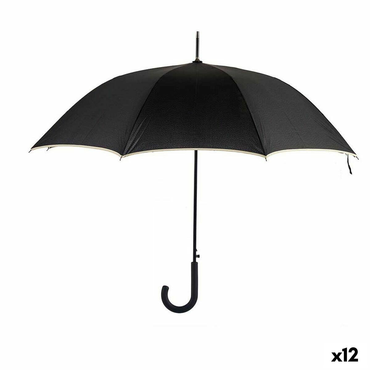 Paraguas Negro Crema 95 x 95 x 86 cm 12 x 5 x 86 cm (12 Unidades)