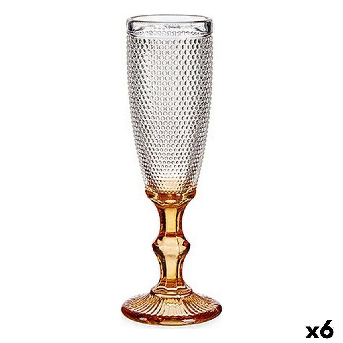 Copa de champán Vivalto Ambar Vidrio 180 ml Puntos (6 Unidades)