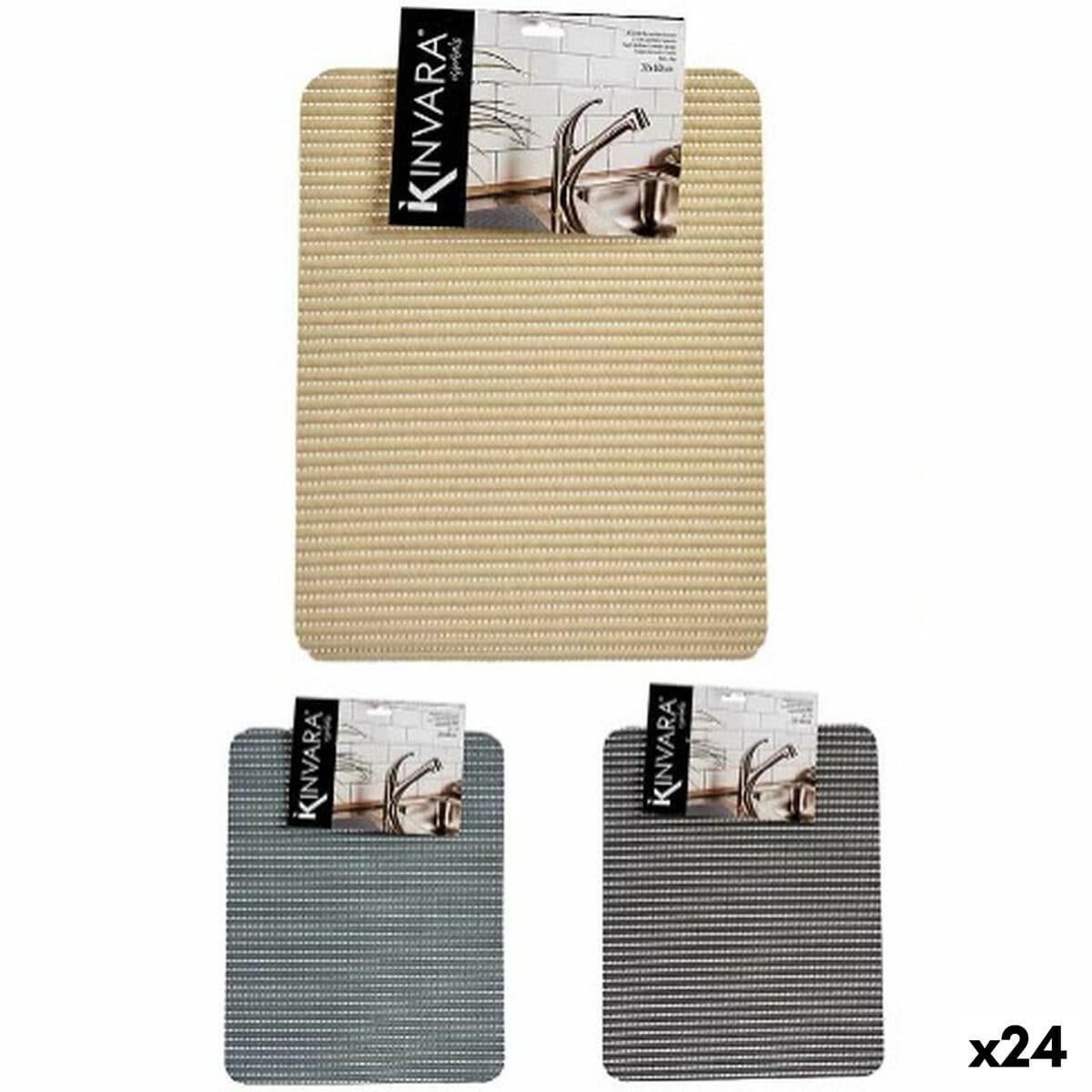 Alfombrilla Antideslizante Kinvara Plástico 40 x 1 x 32 cm (24 Unidades)
