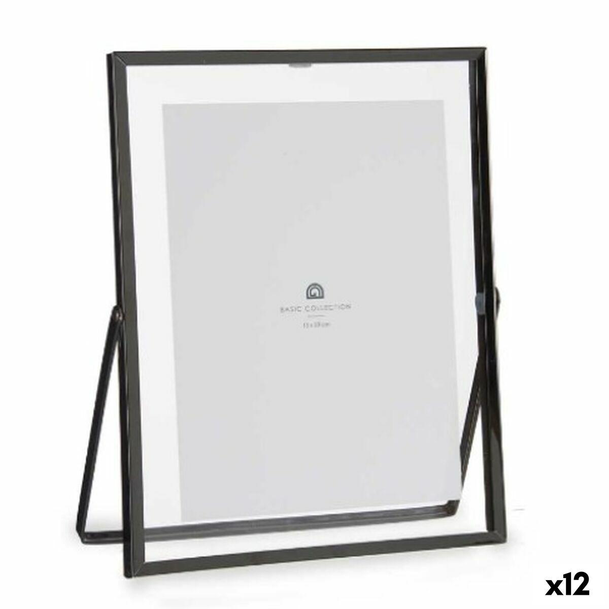 Marco de Fotos Gift Decor Negro Metal Vidrio Plástico (12 Unidades)