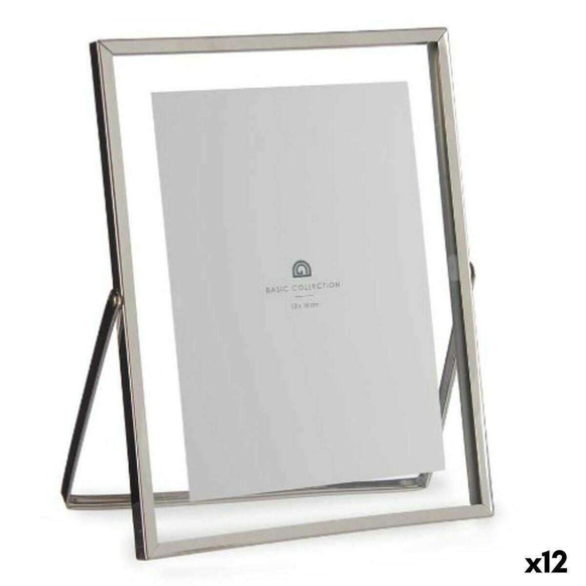 Marco de Fotos Gift Decor Plateado Metal Vidrio Plástico (12 Unidades)
