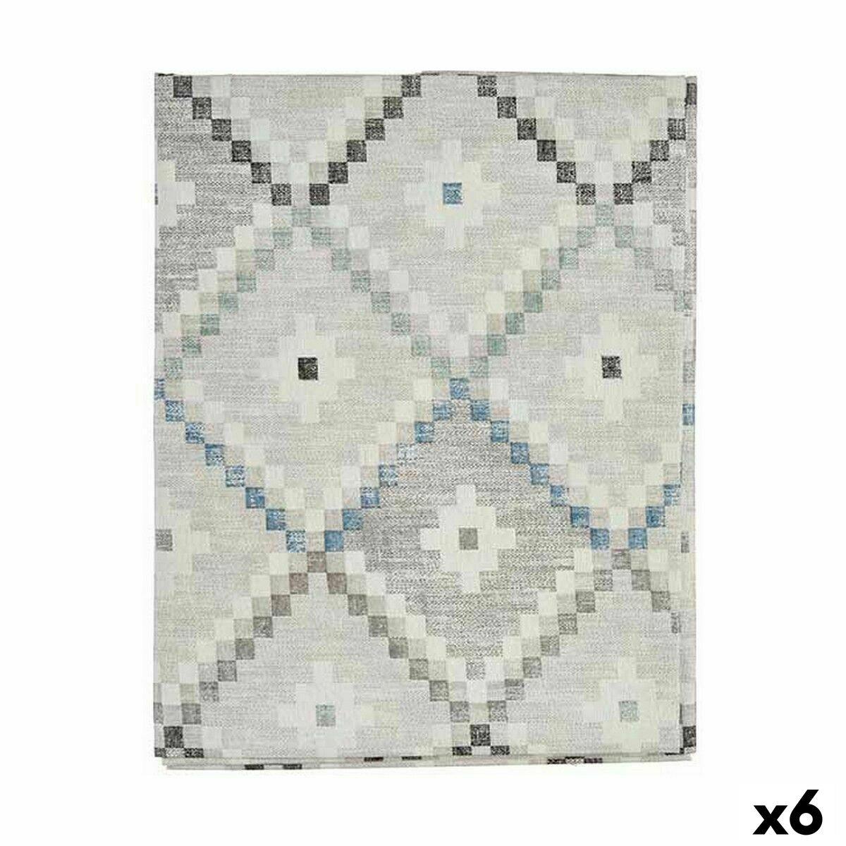 Mantel antimanchas Kinvara Azul Loneta Antimanchas Rombos 140 x 180 cm (6 Unidades)