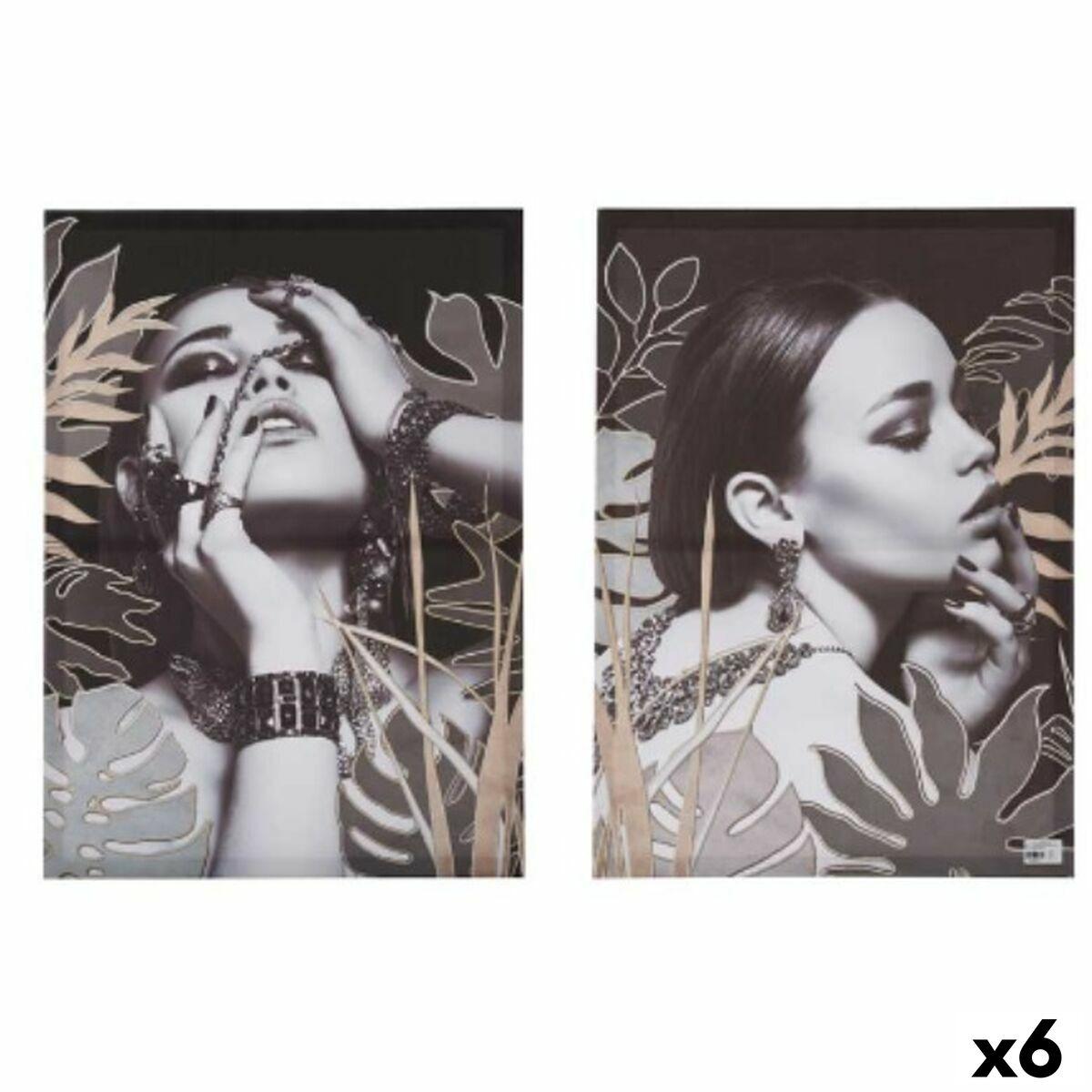 Lienzo Gift Decor Lienzo 50 x 3,5 x 69,5 cm Mujer (6 Unidades)