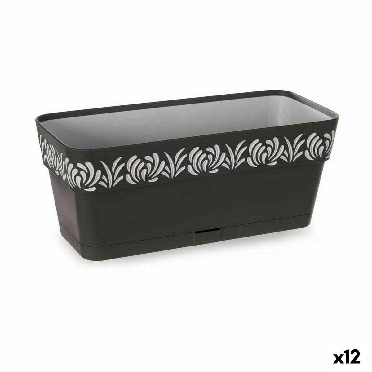 Jardinera Stefanplast Gaia Antracita Plástico 13,3 x 12,3 x 29,3 cm (12 Unidades)