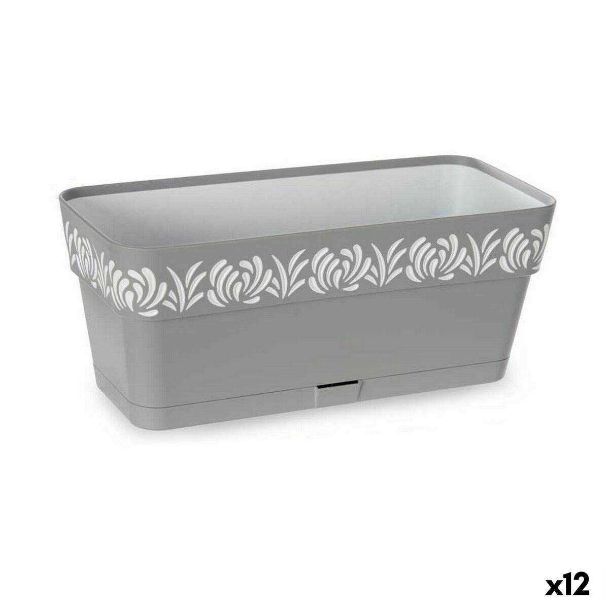 Jardinera Stefanplast Gaia Gris Plástico 13,3 x 12,3 x 29,3 cm (12 Unidades)