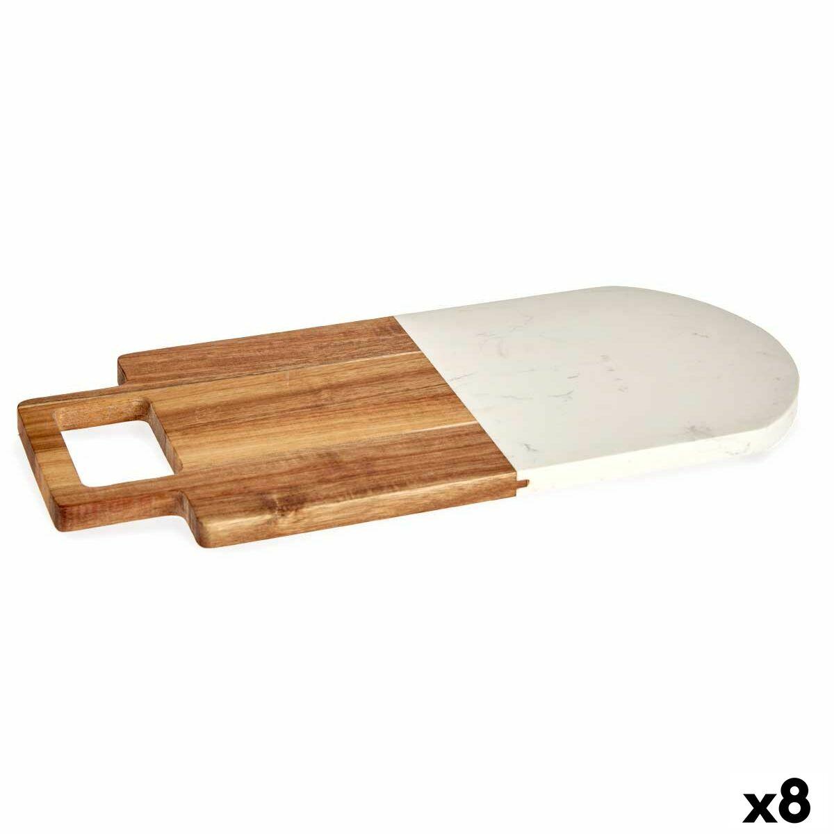 Tabla de cortar Kinvara Blanco 18 x 1,5 x 38 cm (8 Unidades)