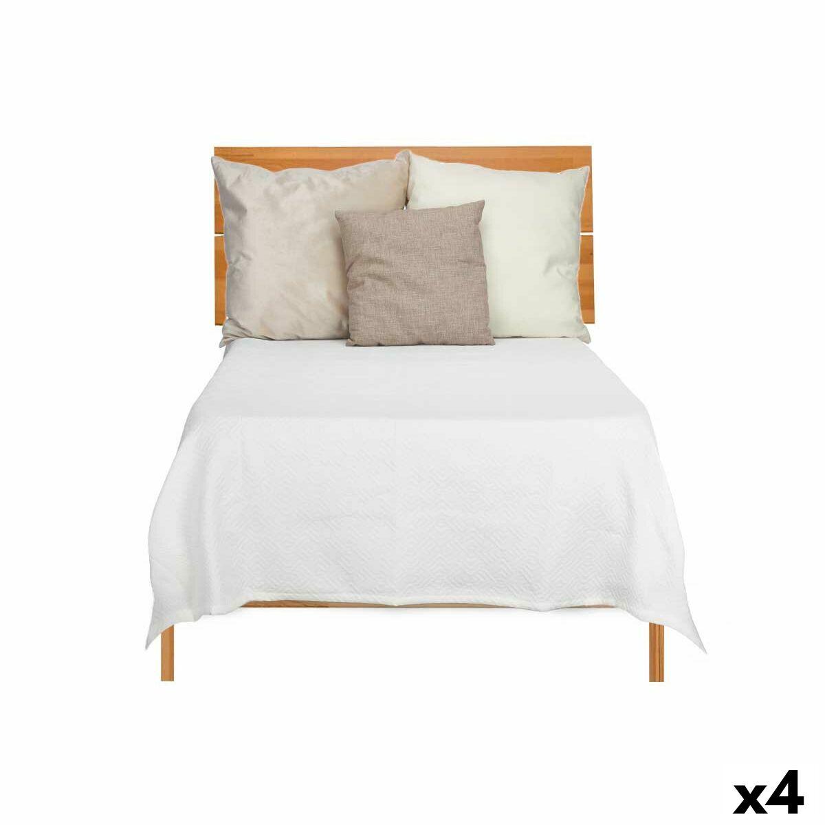 Colcha Gift Decor Blanco 180 x 260 cm Geométrico (4 Unidades)