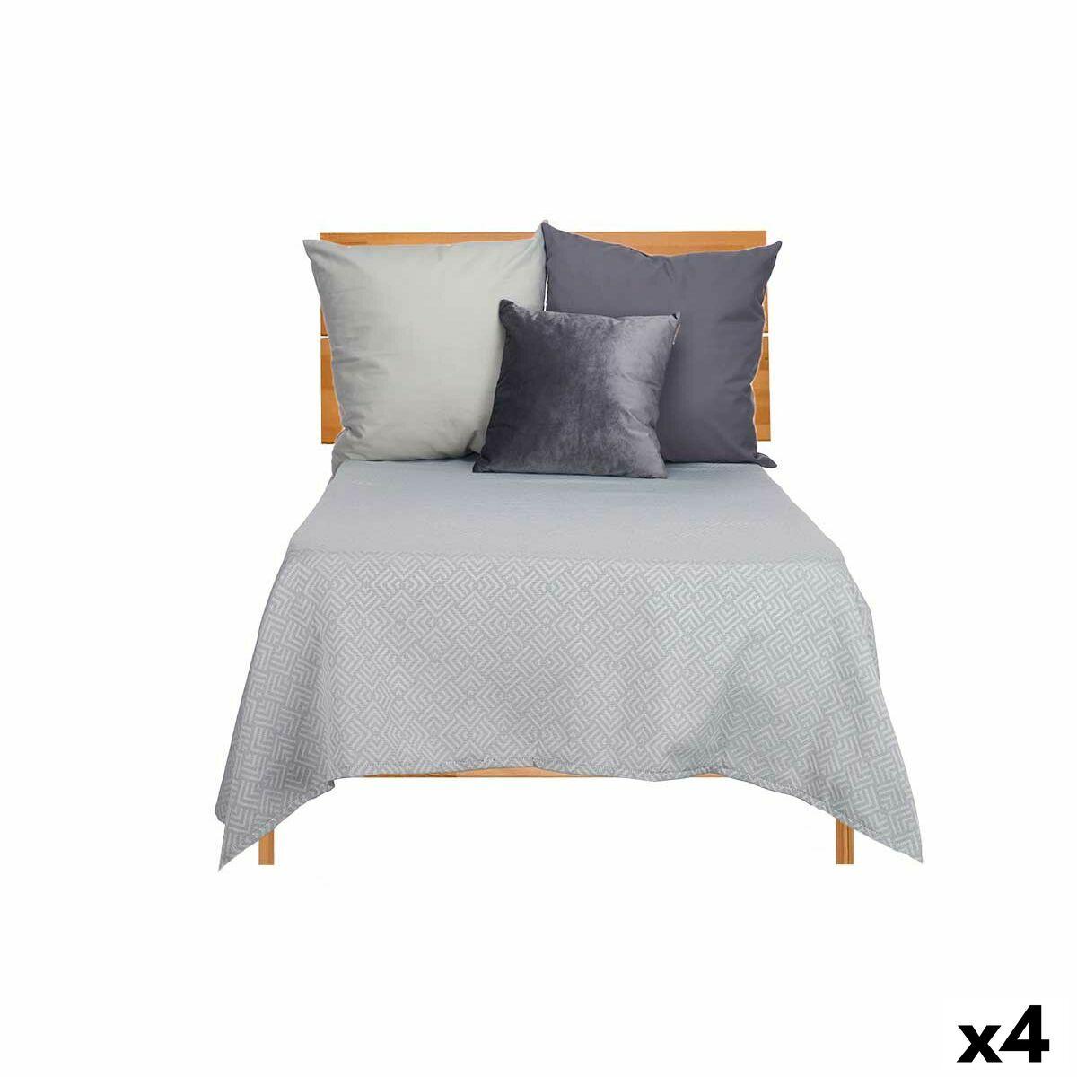 Colcha Gift Decor Gris 180 x 260 cm Geométrico (4 Unidades)