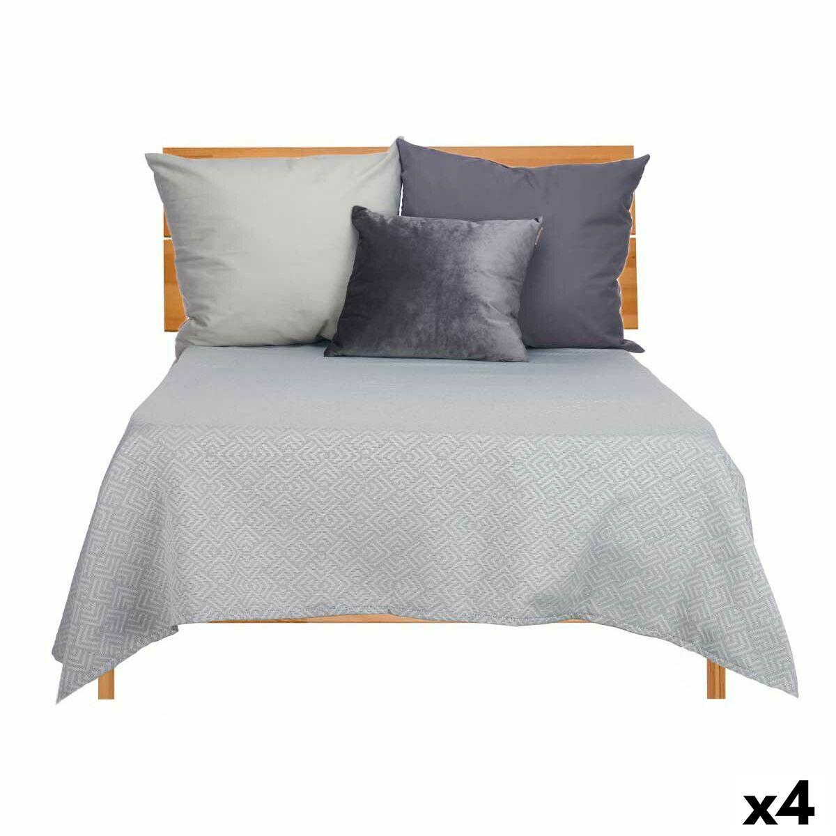 Colcha Gift Decor Gris 240 x 260 cm Geométrico (4 Unidades)