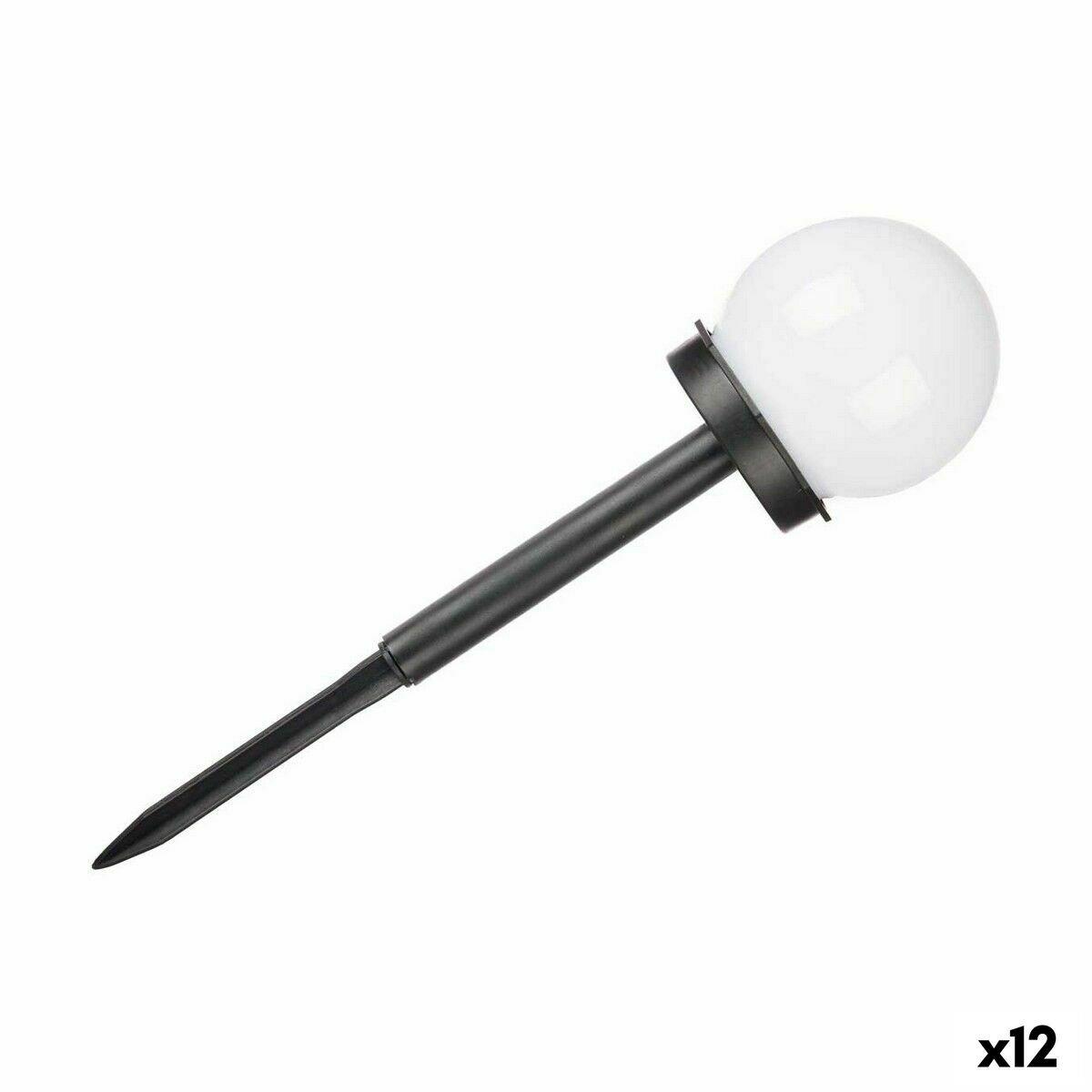 Baliza Ibergarden Blanco Negro Plástico 10 x 34,5 x 10 cm 10 x 24,5 x 10 cm Bola Carga solar (12 Unidades)