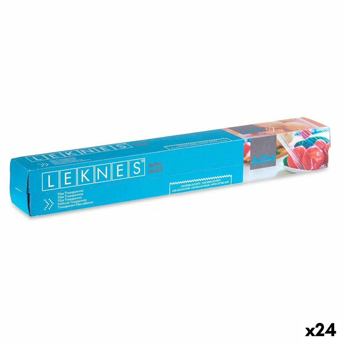 Film para Envolver Alimentos Leknes Transparente Polietileno 8 mm 60 m 3,6 x 3,6 x 30,7 cm (24 Unidades)