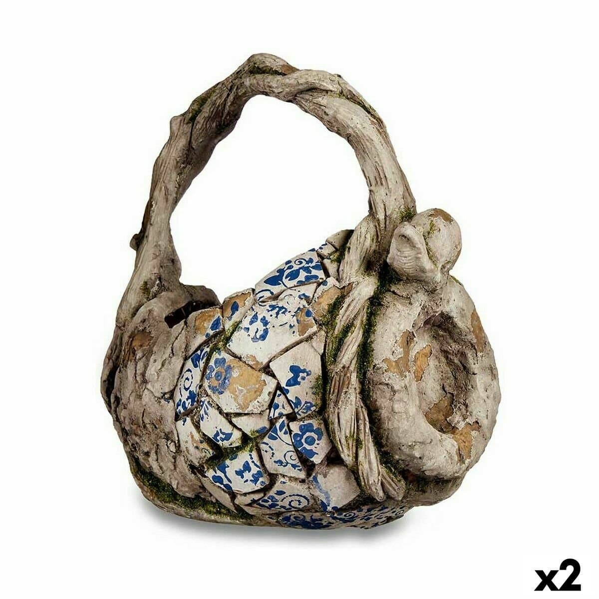 Figura Decorativa para Jardín Ibergarden Poliresina Jarrón 23,5 x 35 x 31 cm (2 Unidades)