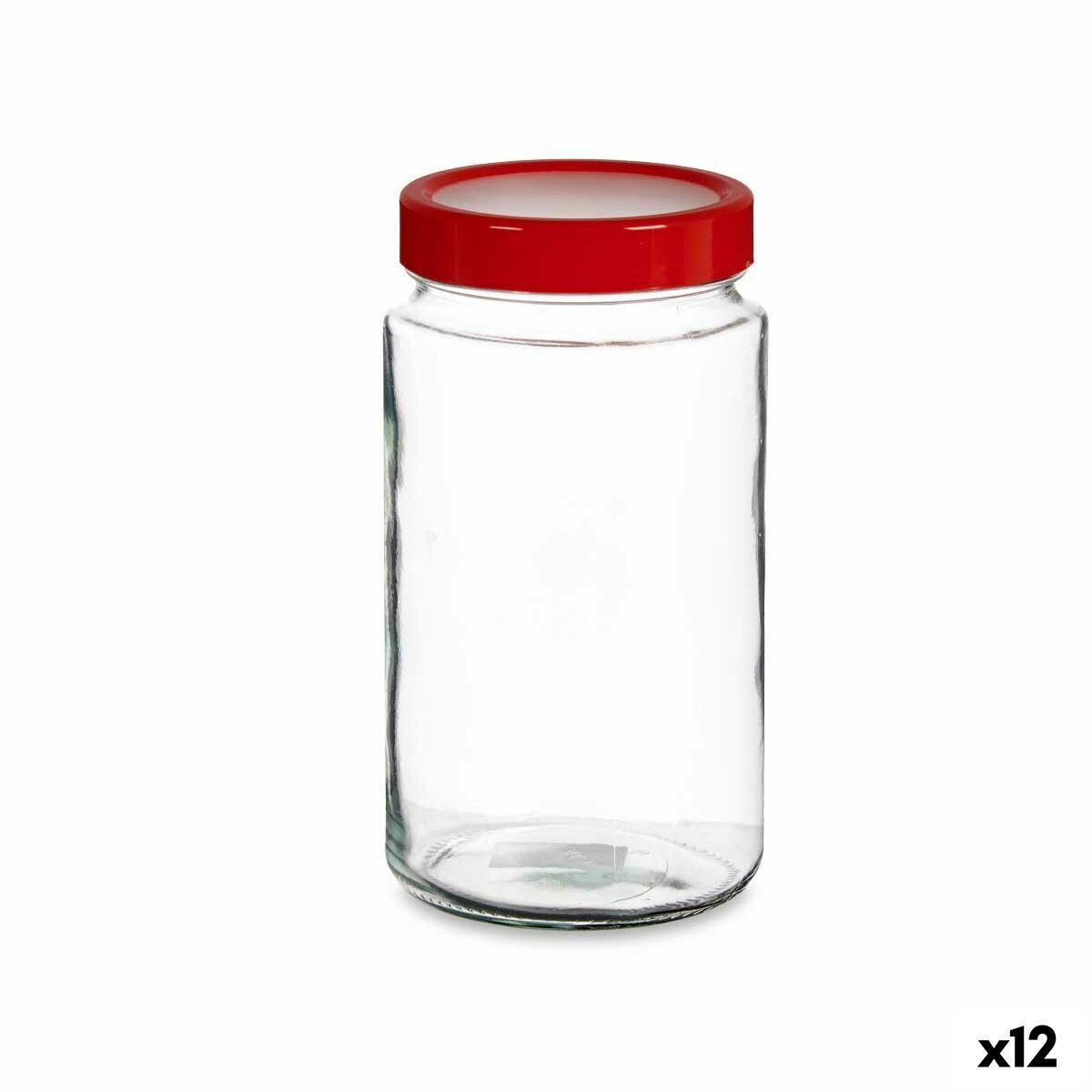 Tarro Vivalto Rojo Transparente 2 L (12 Unidades)