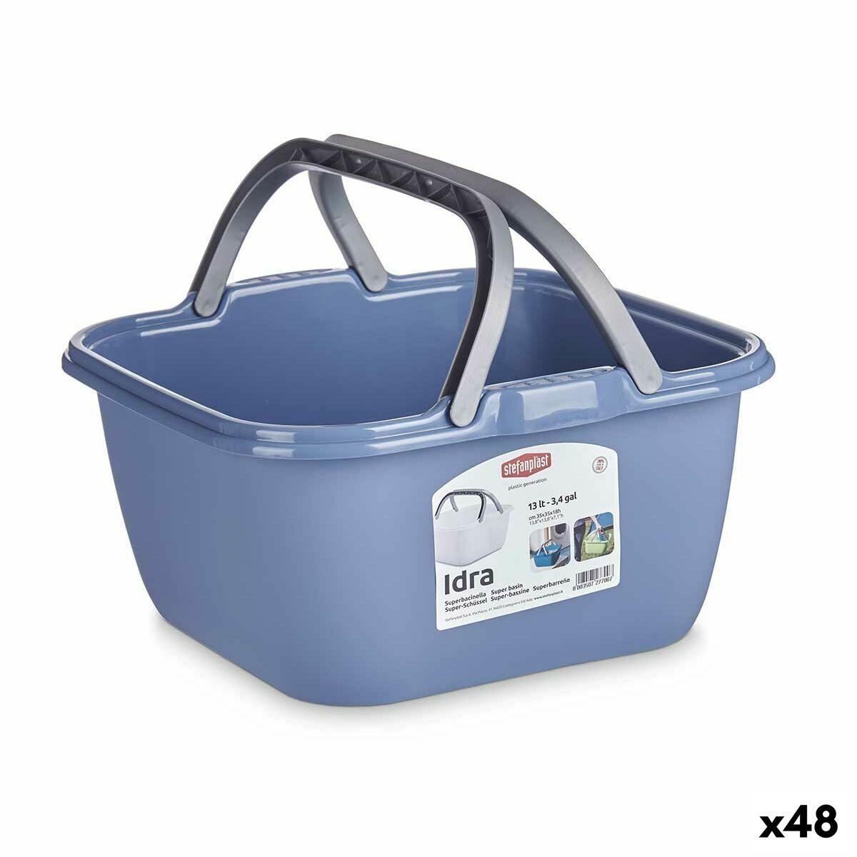 Cesto para la Ropa Stefanplast Plástico 13 L 36 x 18 x 34,5 cm 36 x 18 x 36,5 cm Con asas (48 Unidades)