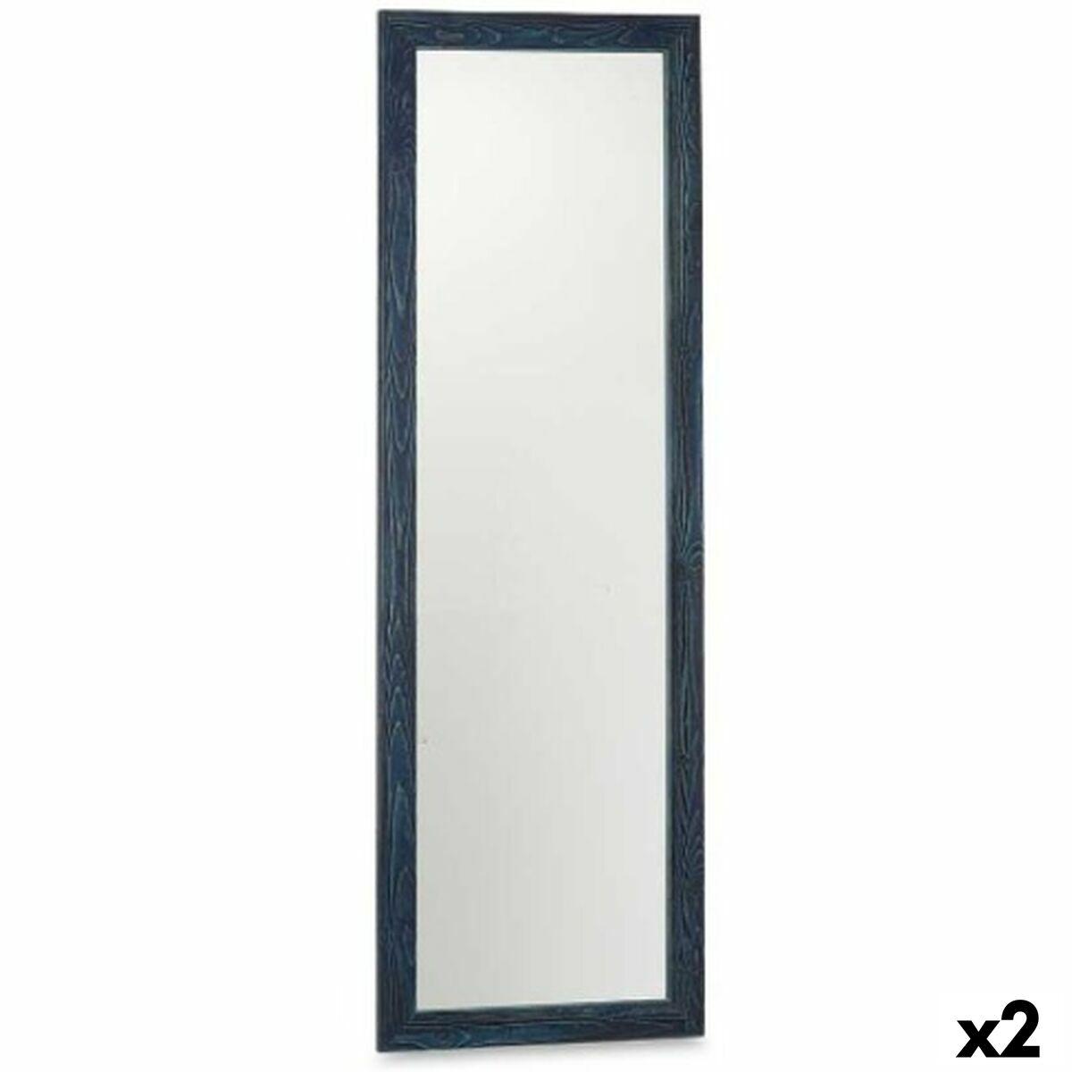 Espejo de pared Gift Decor Azul 48 x 150 x 2 cm Rectangular (2 Unidades)