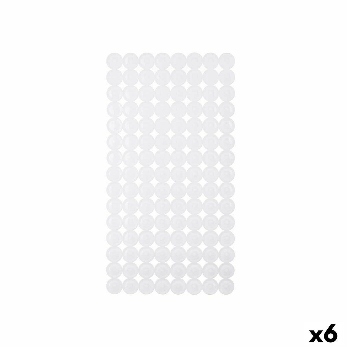 Alfombrilla Antideslizante para Ducha Berilo Blanco PVC 6 x 38 x 6 cm 68 x 36 x 1 cm 68 x 1 x 36 cm (6 Unidades)