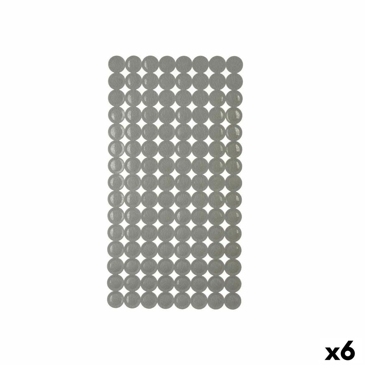 Alfombrilla Antideslizante para Ducha Berilo Gris PVC 6 x 38 x 6 cm 6 x 36 x 6 cm 68 x 36 x 1 cm (6 Unidades)