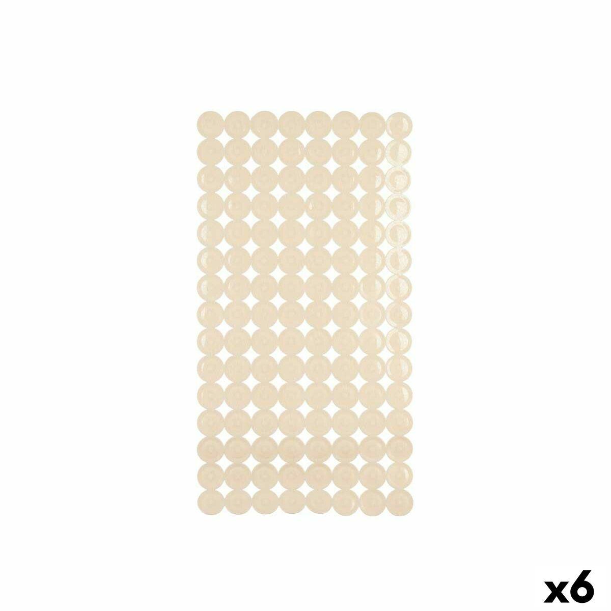 Alfombrilla Antideslizante para Ducha Berilo Beige PVC 6 x 36 x 6 cm 68 x 36 x 1 cm (6 Unidades)