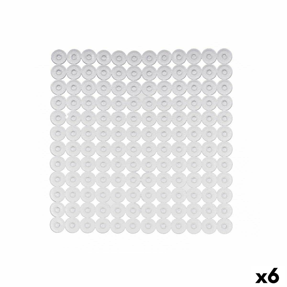 Alfombrilla Antideslizante para Ducha Berilo Transparente PVC 54 x 54 x 1 cm (6 Unidades)