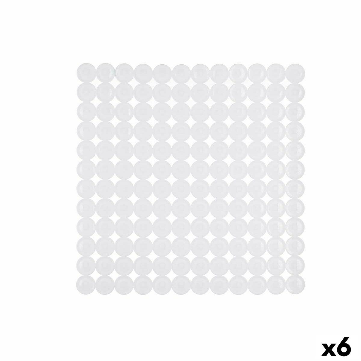 Alfombrilla Antideslizante para Ducha Berilo Blanco PVC 68 x 36 x 1 cm (6 Unidades)