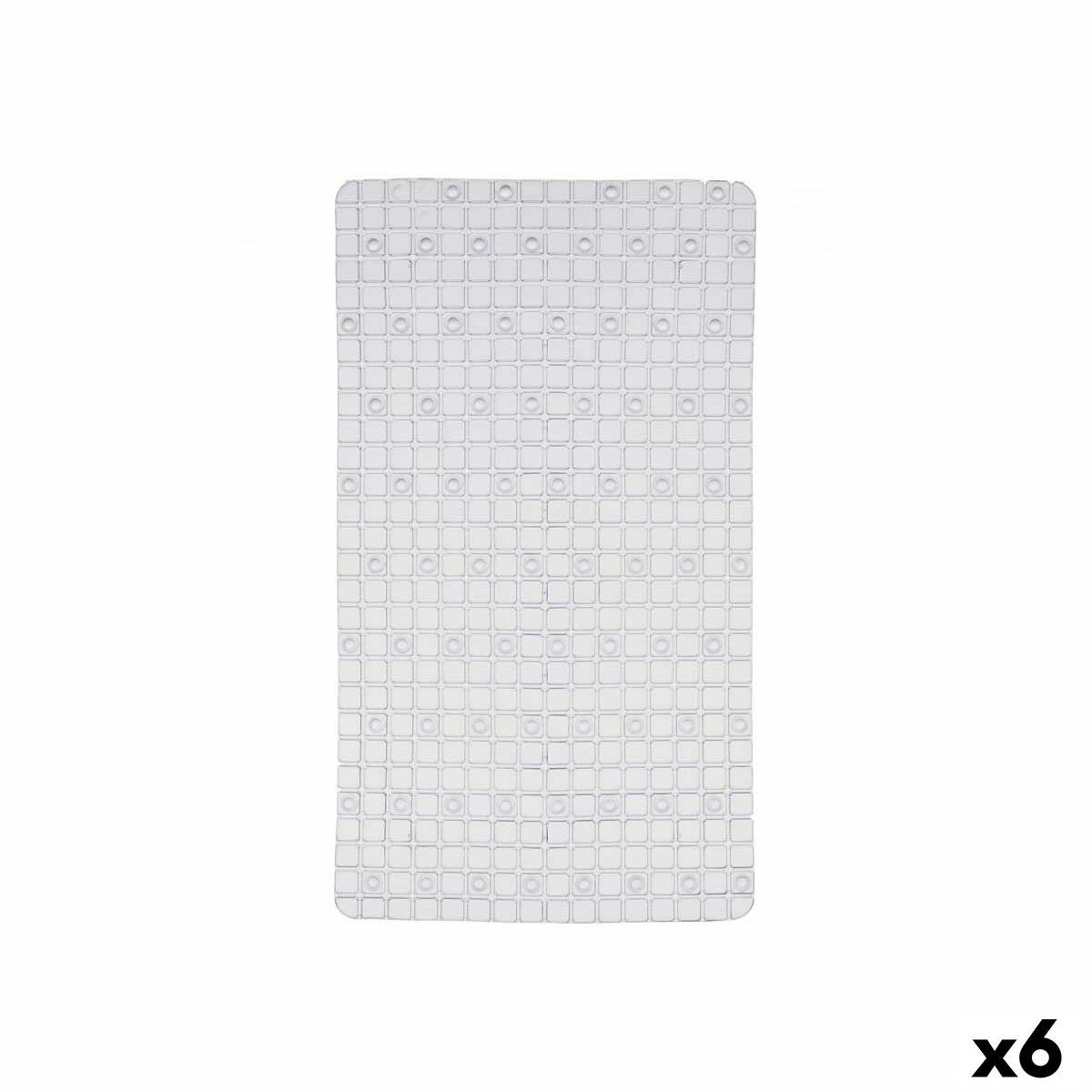 Alfombrilla Antideslizante para Ducha Berilo Transparente PVC 6 x 38 x 6 cm 67,7 x 38,5 x 0,7 cm 38,6 x 45 x 6 cm Cuadros (6 Uni
