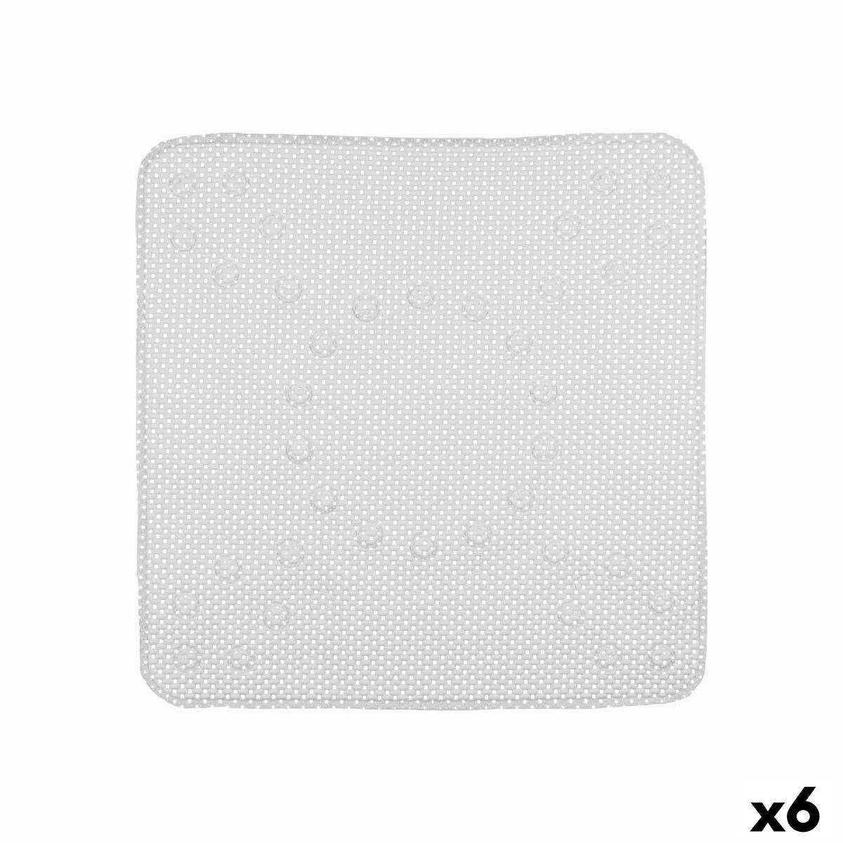 Alfombrilla Antideslizante para Ducha Berilo Gris PVC 53 x 52,5 x 1 cm (6 Unidades)