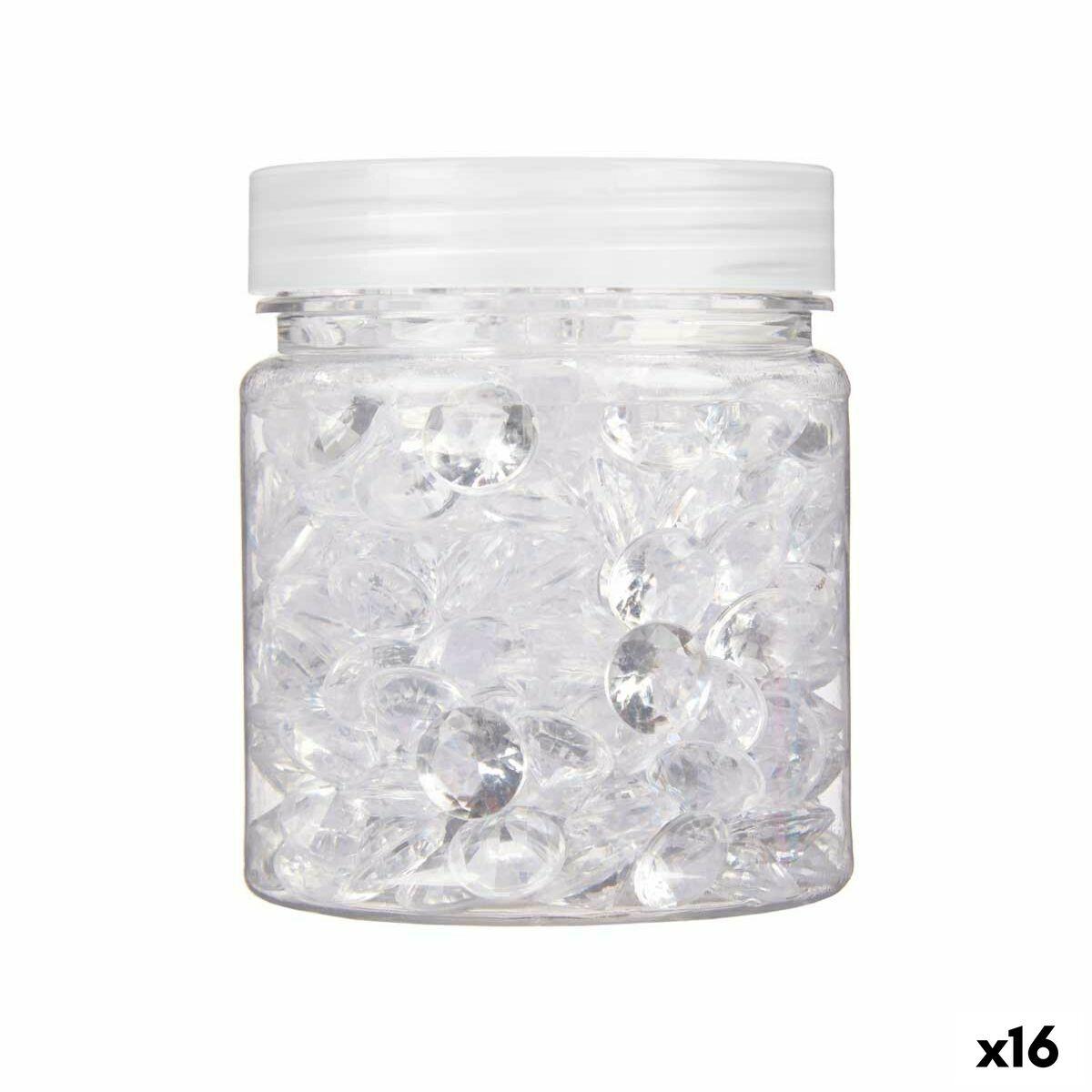 Piedras Decorativas Gift Decor Transparente Plástico 6,5 x 8 x 6,5 cm Diamante 150 g (16 Unidades)