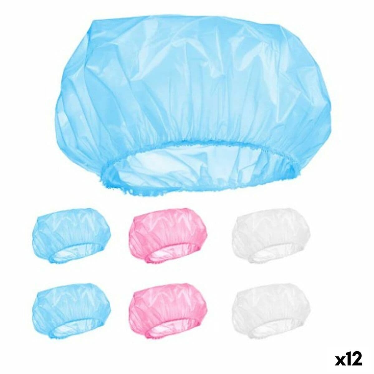 Gorro de Ducha Berilo Multicolor 28 cm Plástico Set (12 Unidades)
