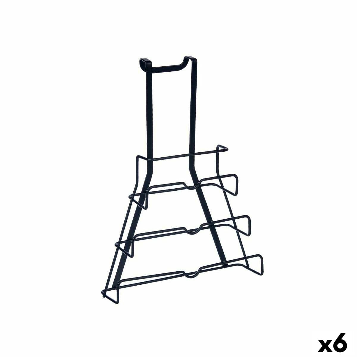 Soporte para Utensilios de Cocina Kinvara Metal Hierro 27 x 37 x 9 cm 27 x 35,5 x 9 cm Tapa para Sartén (6 Unidades)