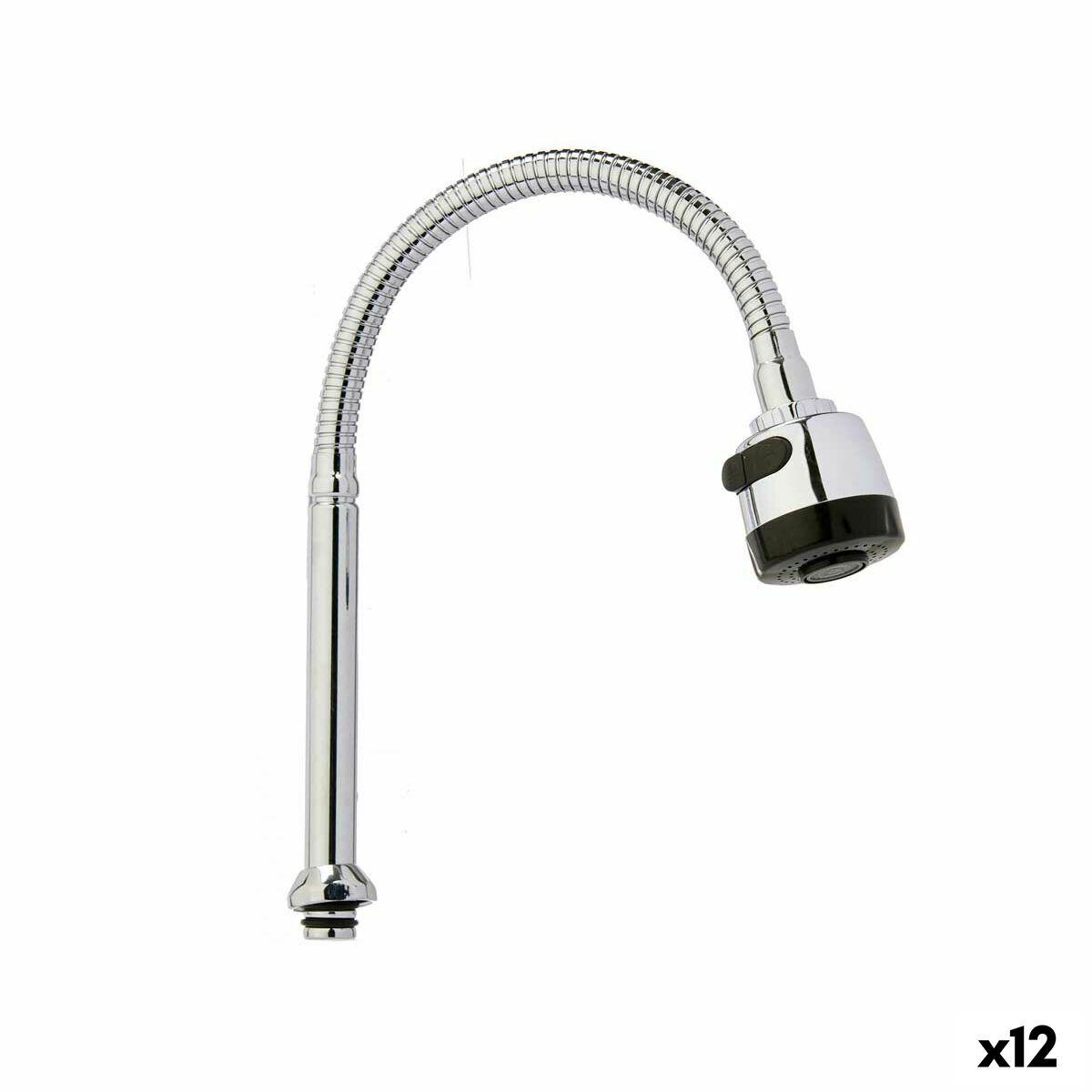 Grifo para Cocina Kinvara Negro Plateado Goma Metal Plástico Extensible Multifunción (12 Unidades)