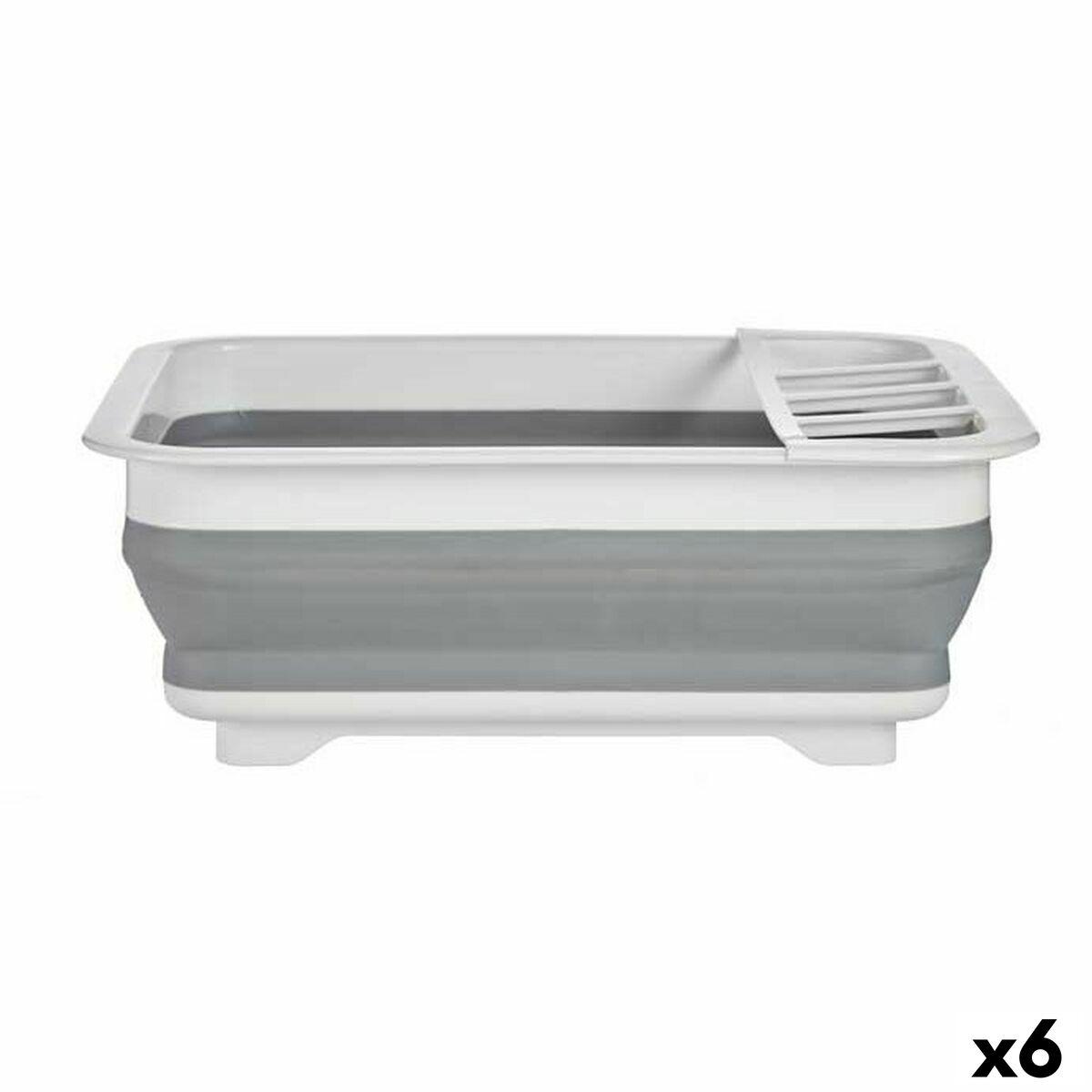 Escurridor de Cocina Plegable Kinvara Blanco Gris Polipropileno TPR 37,9 x 29,3 x 12 cm 38 x 5,4 x 29 cm 29,3 x 5,4 x 37,9 cm (6