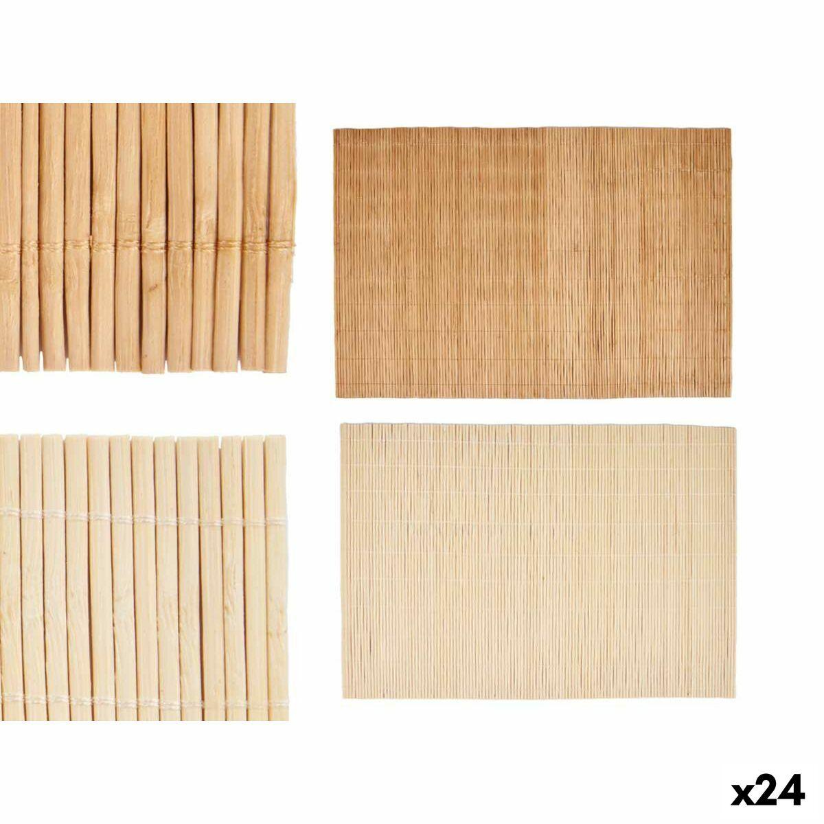 Salvamantel Kinvara Marrón Marrón claro Bambú 30 x 44 cm 3,5 x 30 x 3,5 cm (24 Unidades)
