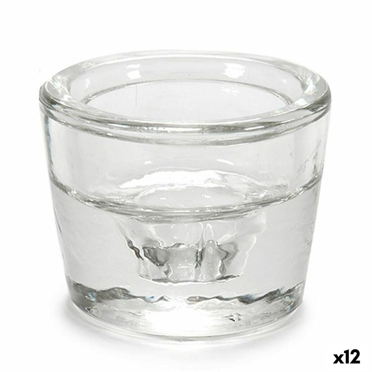 Portavelas Gift Decor Transparente Vidrio 6 x 4,3 x 6 cm (12 Unidades)