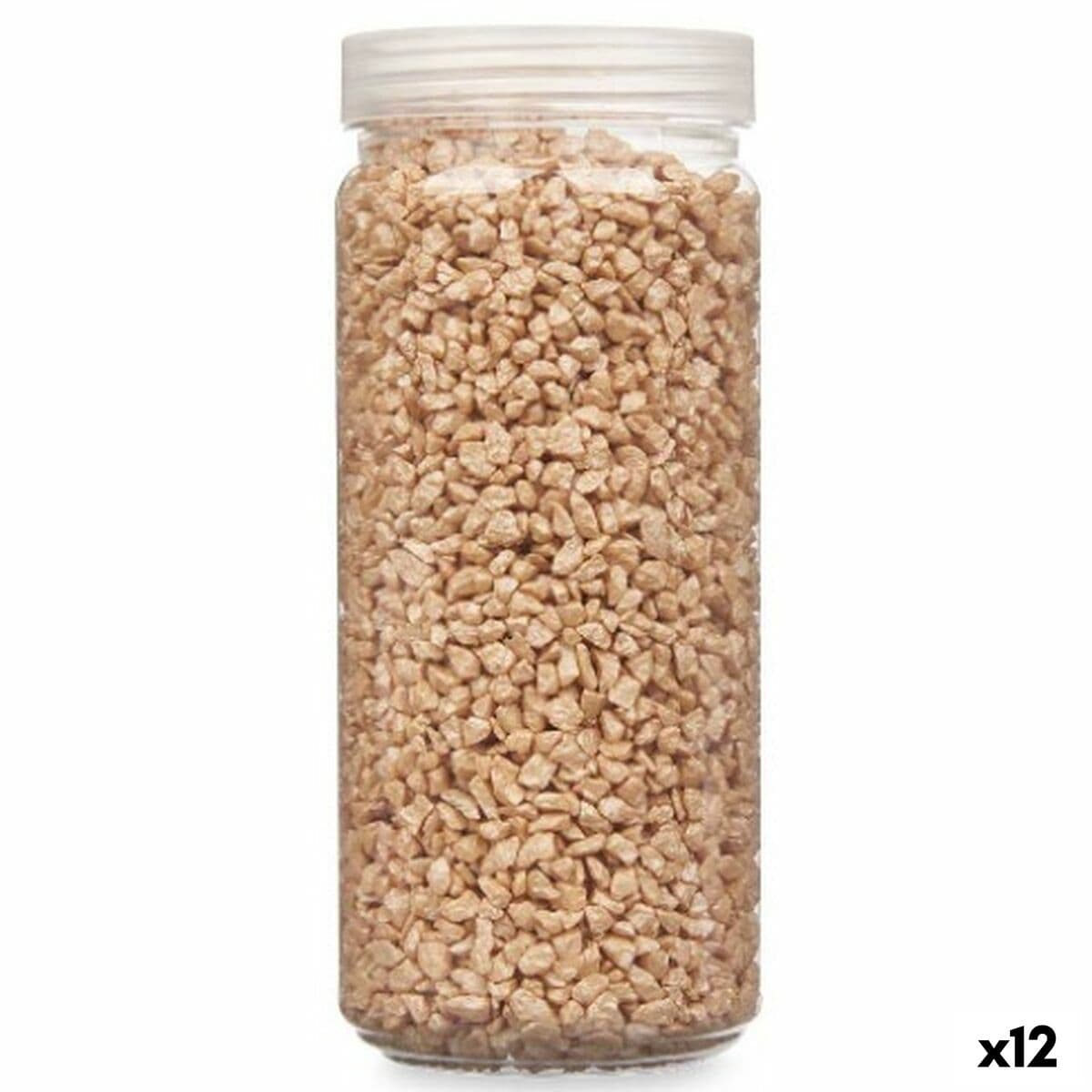 Piedras Decorativas Gift Decor Beige 2 - 5 mm 700 g 6,5 x 15,5 x 6,5 cm 6,2 x 15,3 x 6,2 cm 6,5 x 15,8 x 6,5 cm (12 Unidades)