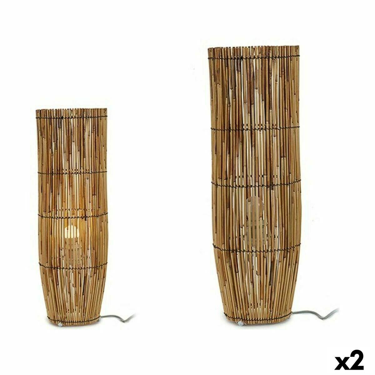 Lámpara de Pie Gift Decor Natural 21,5 x 62 x 21,5 cm (2 Unidades)