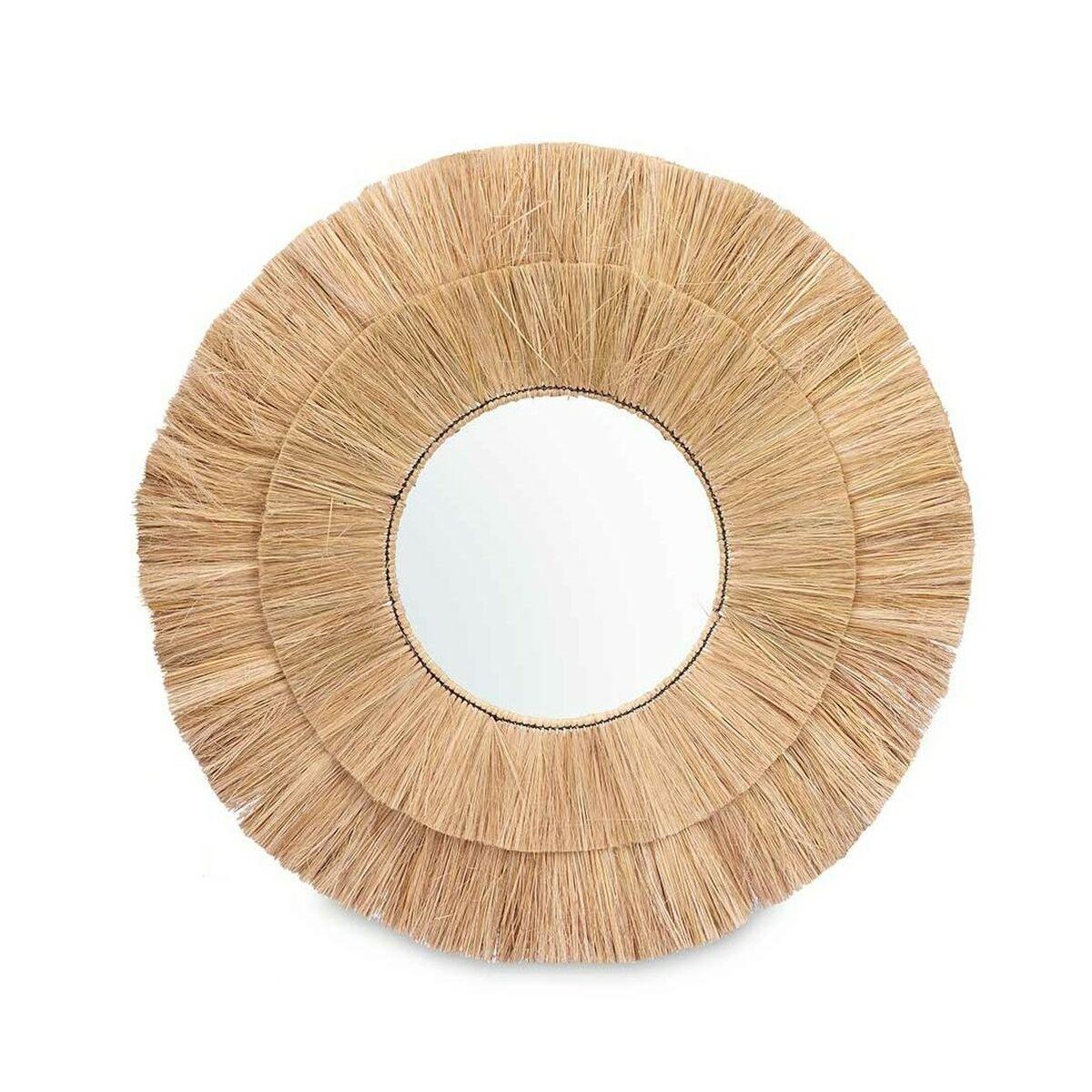Espejo de pared Gift Decor Marrón 110 x 110 x 3 cm Círculo
